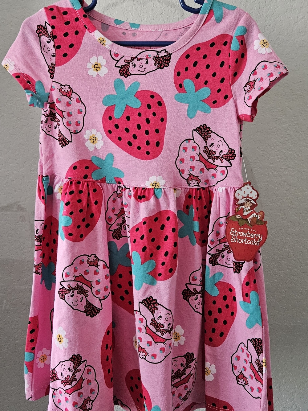 Strawberry Shortcake Pink Strawberry Print Dress